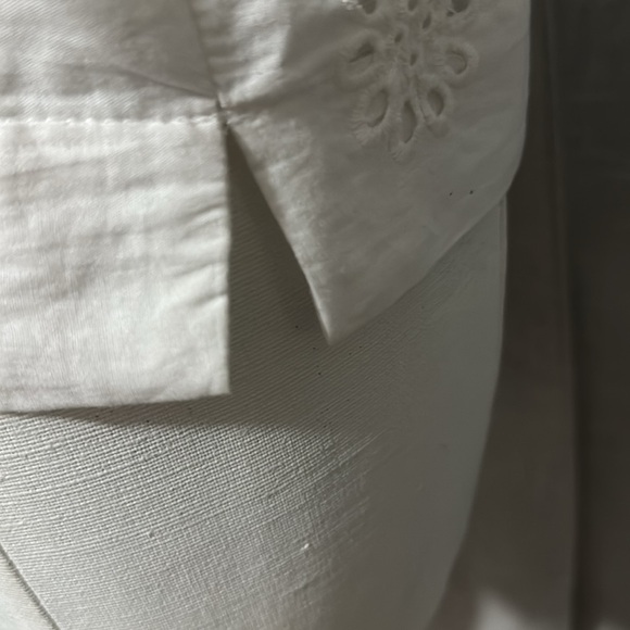 NWT Free Assembly Cotton Eyelet Flutter Sleeve-White-Sz XS - Picture 12 of 16